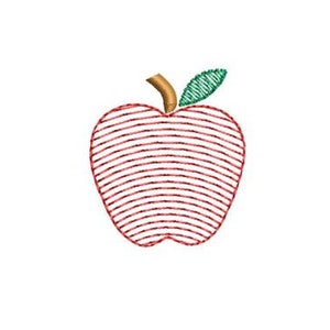 Apple Sketch Embroidery Design Quick Stitch Mini Fruit Small Machine Embroidery Pattern Shirt Hoodie Embroidery