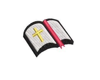 Mini Bible Embroidery Design Small Cross Machine Pattern