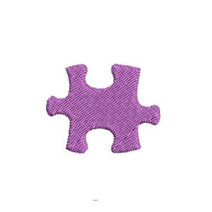 Puzzle bordado diseño mini pequeño autismo silueta máquina bordado patrón camisa bordado