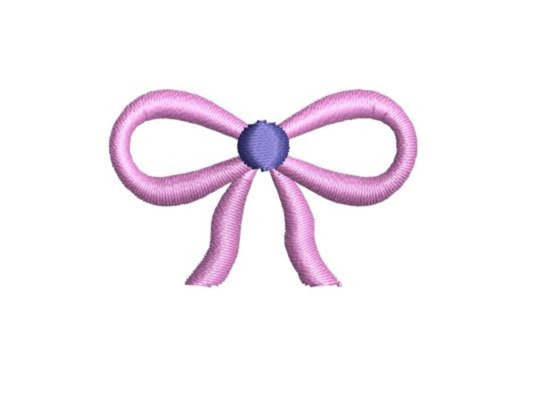 Mini Ribbon Bow Embroidery Design Bow Small Machine Embroidery Etsy