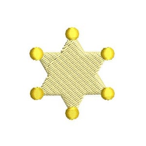 May include: A yellow six-pointed star with five yellow circles around the points of the star.
