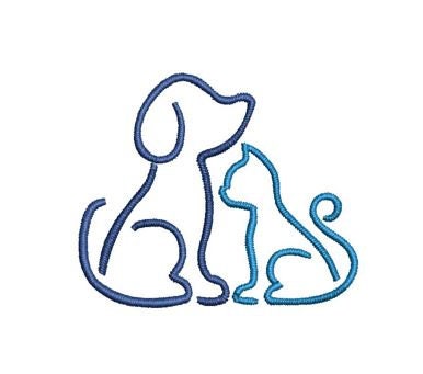 Cat Dog Embroidery Design Mini Line Art Small Machine Embroidery Pattern Shirt Embroidery