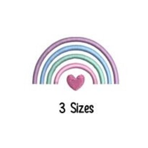 Rainbow Heart Embroidery Design Mini Pastel Small Machine Pattern Shirt ...