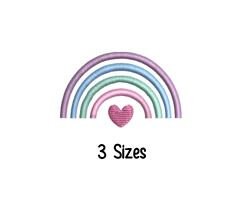 Rainbow Heart Embroidery Design Mini Pastel Small Machine Pattern Shirt ...