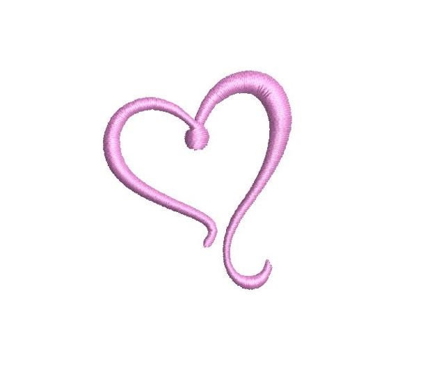 Heart Embroidery Design Mini Small Outline Machine Embroidery Etsy