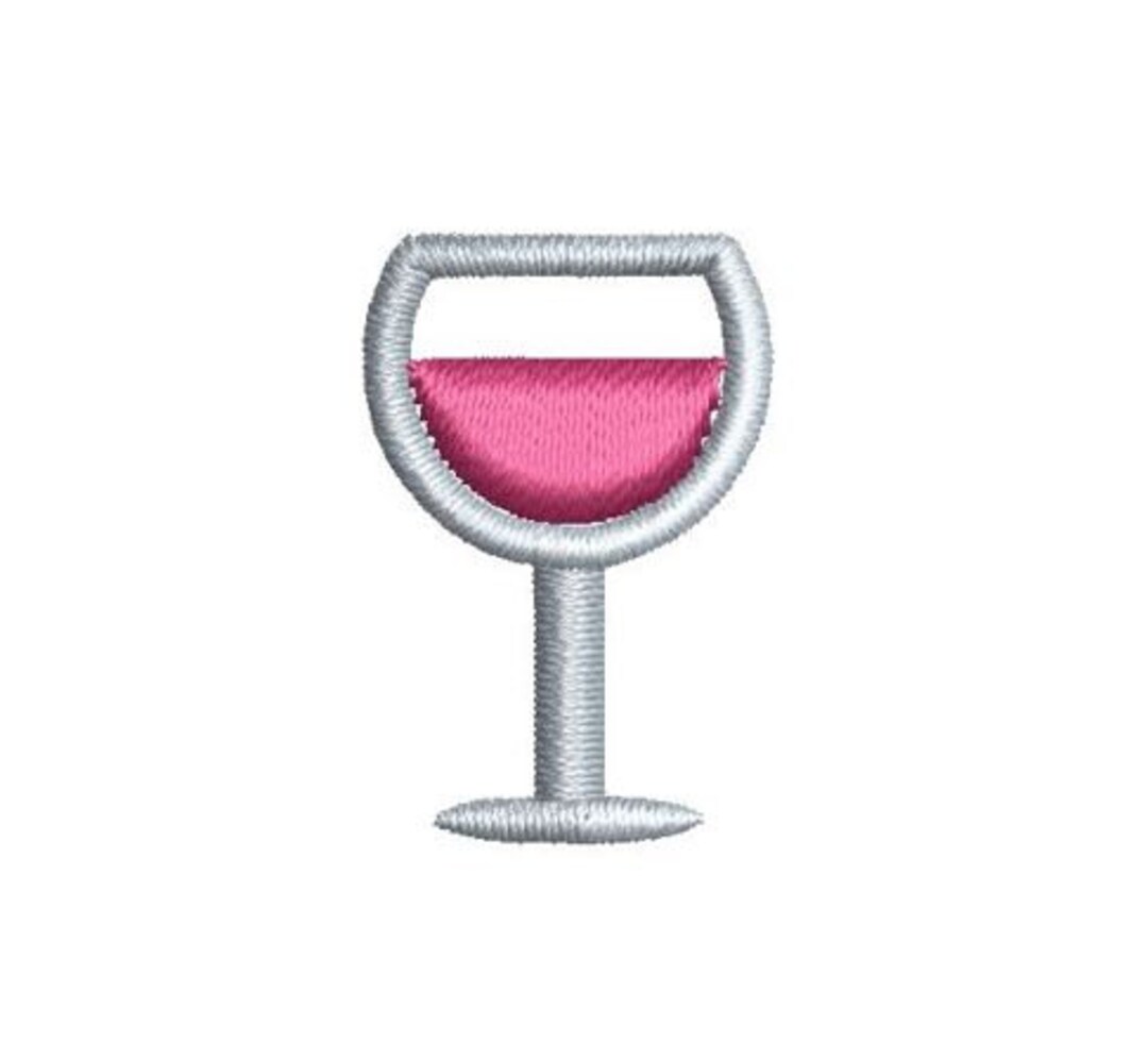Wine Glass Embroidery Design Mini Small Wine Machine Etsy