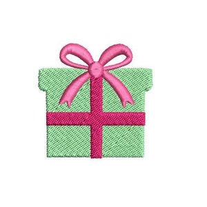 Christmas Gift Embroidery Design Small Xmas Present Machine Embroidery Pattern Shirt Hoodie Embroidery