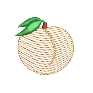 Peach Sketch Embroidery Design Quick Stitch Mini Fruit Small Machine Pattern Shirt Towel Hoodie