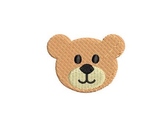 Mini Bear Embroidery Design Head Face Small Machine Pattern