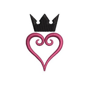 Crown Heart Embroidery Design Mini Small Fancy Heart Kingdom Machine Embroidery Pattern Shirt Towel Hoodie Embroidery