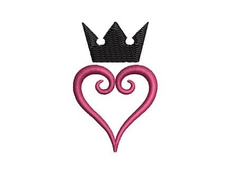 Crown Heart Embroidery Design Mini Small Kingdom Machine Pattern Shirt Towel Hoodie