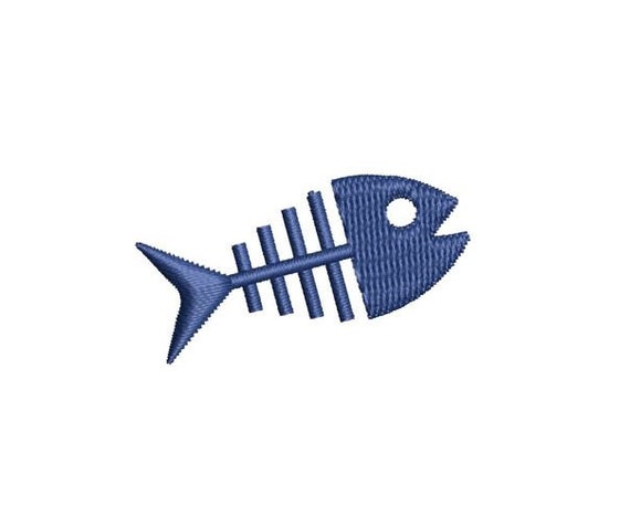 Fish Bone Embroidery Design Mini Small Fish Fishbone Machine Embroidery  Pattern Shirt Towel Embroidery 