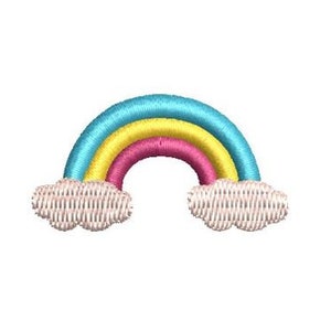 Rainbow Embroidery Design Mini Clouds Rainbow Small Machine Embroidery Pattern Shirt Embroidery