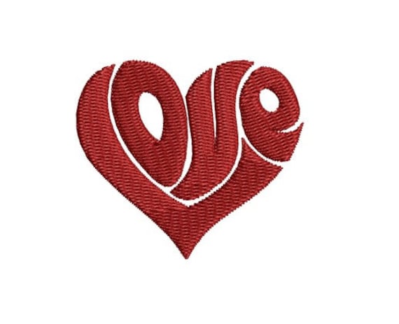 Valentine Love Heart Embroidery Design Mini Small Heart