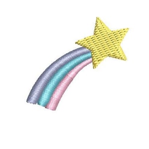 Shooting Star Embroidery Design Mini Baby Machine Embroidery Pattern Shirt Embroidery