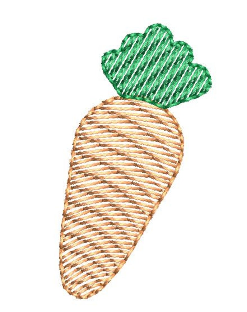 Möhre Skizze Stickdatei Stickdatei Mini Mini Kleine Möhre - Etsy.de