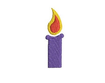 Mini Candle Embroidery Design Birthday Machine Pattern Shirt