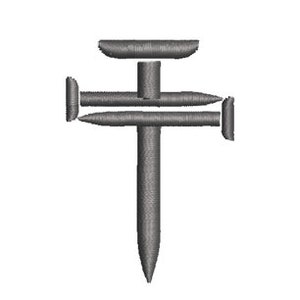 Mini Nail Cross Embroidery Design Small Crucifix Machine Embroidery Pattern Shirt Embroidery