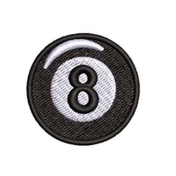 Eight 8 Ball Embroidery Design Mini Small Machine Embroidery Pattern Shirt Embroidery