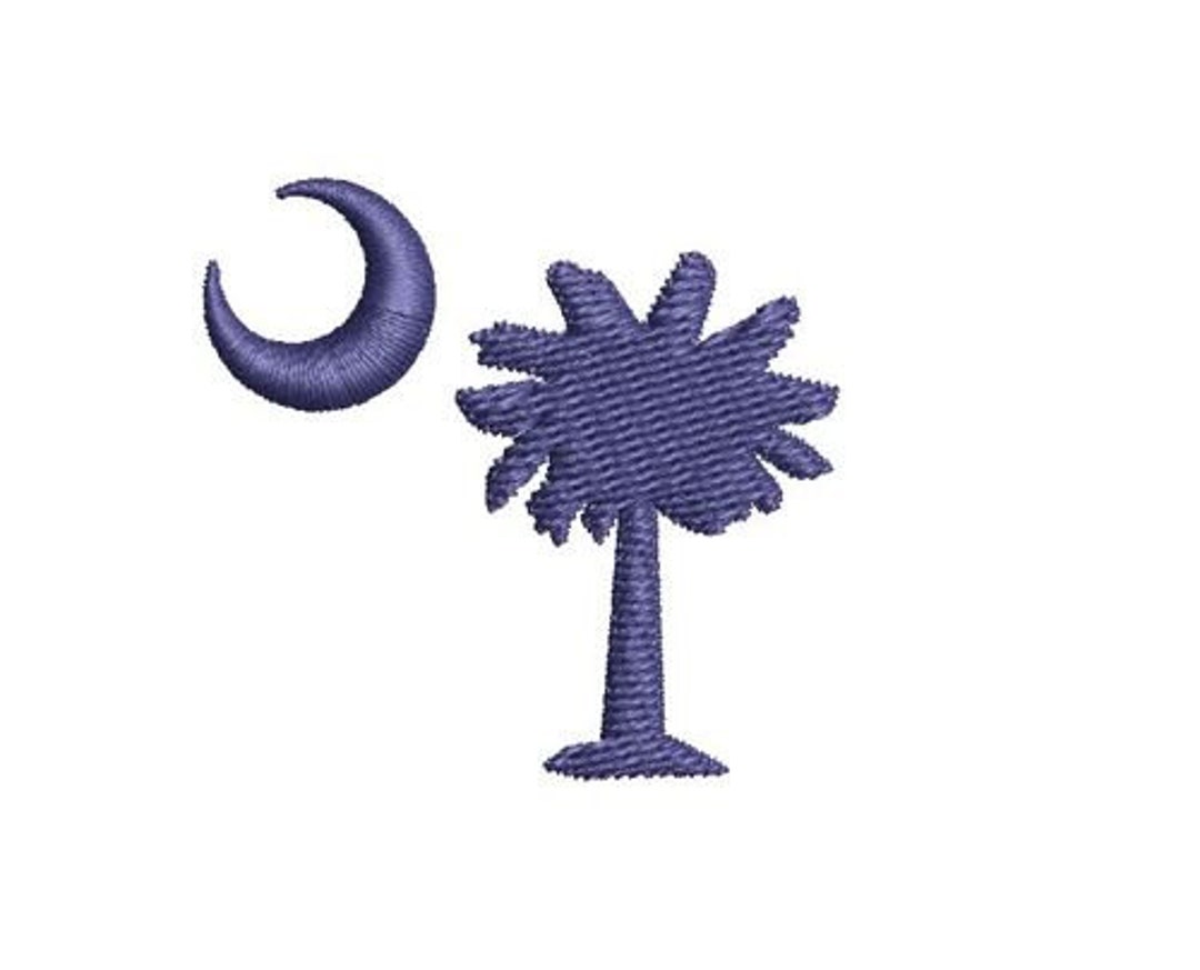 Palmetto South Carolina Embroidery Design Mini Small SC Silhouette Machine Embroidery Pattern