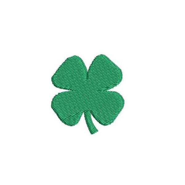 Shamrock Embroidery Design Mini Four Leaf Clover Silhouette Small Machine Embroidery Pattern