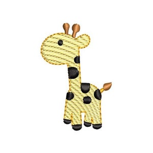 Baby Giraffe Embroidery Design Mini Small Quick Stitch Sketch Machine Embroidery Pattern Face Mask Embroidery