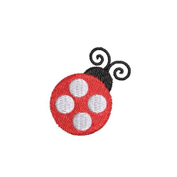 Ladybug Embroidery Design Mini Small Lady Bug Machine Embroidery Pattern Face Mask Embroidery