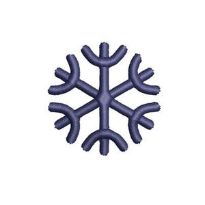 May include: A blue snowflake embroidery design.