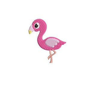 Mini Flamingo Bordado Design Mini Pequeno Padrão De Bordado De Máquina