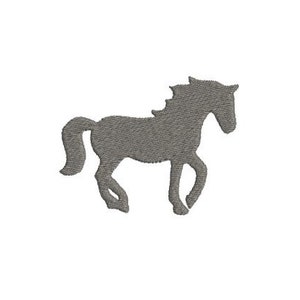 Ricamo cavallo Design Mini cavallo Silhouette Piccola macchina ricamo modello camicia ricamo