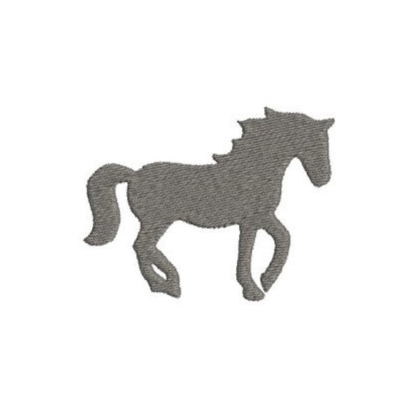 Motif de broderie cheval Silhouette de petit cheval Petit motif de broderie machine Broderie de chemise