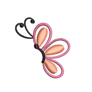 Mini farfalla ricamo design silhouette piccolo modello ricamo macchina maglietta asciugamano felpa con cappuccio ricamo