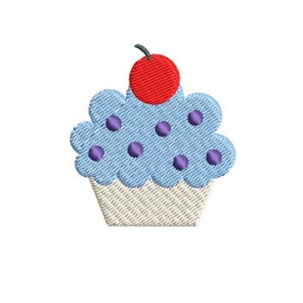 Cupcake Embroidery Design Mini Cake Cherry Small Machine Pattern Shirt