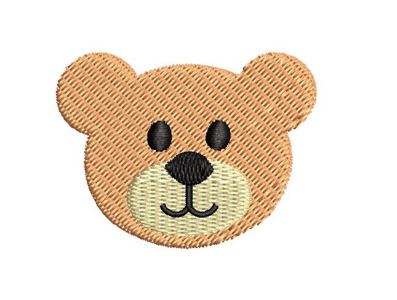 Mini Bear Embroidery Design Bear Head Face Small Machine
