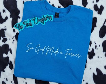 So God Made a Farmer Crewneck - So God Made a Farmer Sweatshirt - So God Made a Farmer Tshirt - So God Made a Farmer - Western Apparel