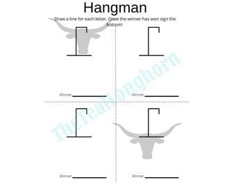 Printable Hangman Game - Printable Travel Hangman Game - Printable Hangman Paper Game - Hangman Game - Travel Hangman Game - Travel Games