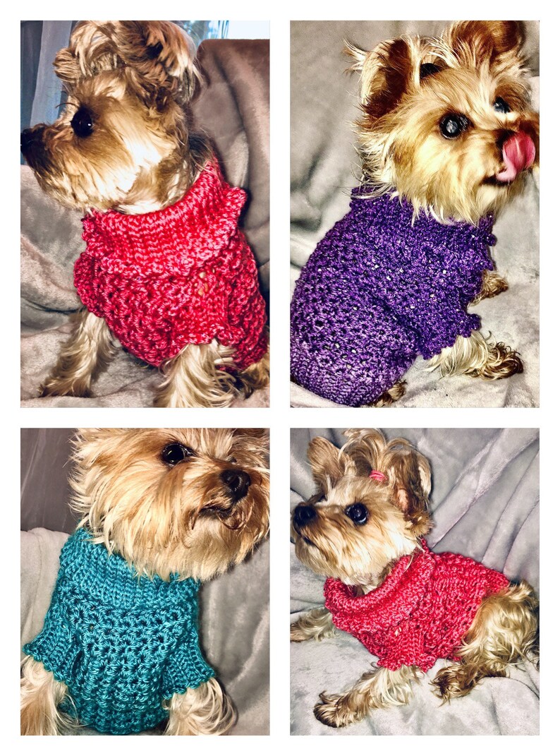 Textured Cozy Crochet Dog & Cat Sweater Pattern Dog Sweater - Etsy