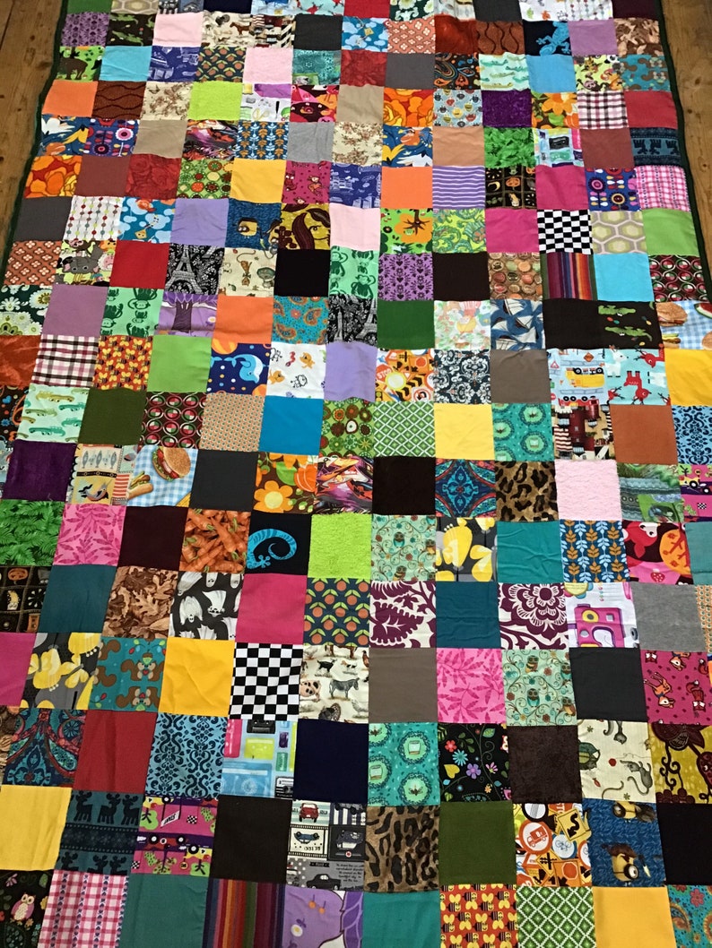 Patchworkdecke Eule Limette 120 x 180 m Etsy