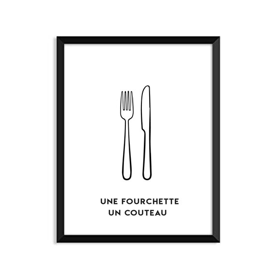 Knife and Fork Wall Art Home Decor Scandi Prints Art Etsy