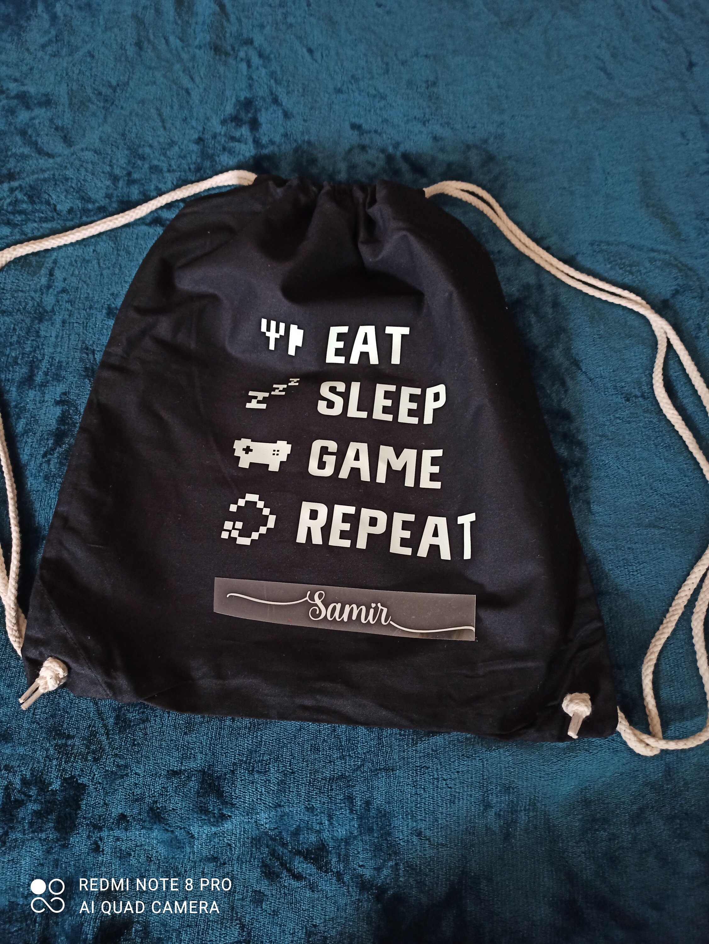 Cool Gym Bag Gymsack Sports Bag Motif Glows in the Dark Etsy UK