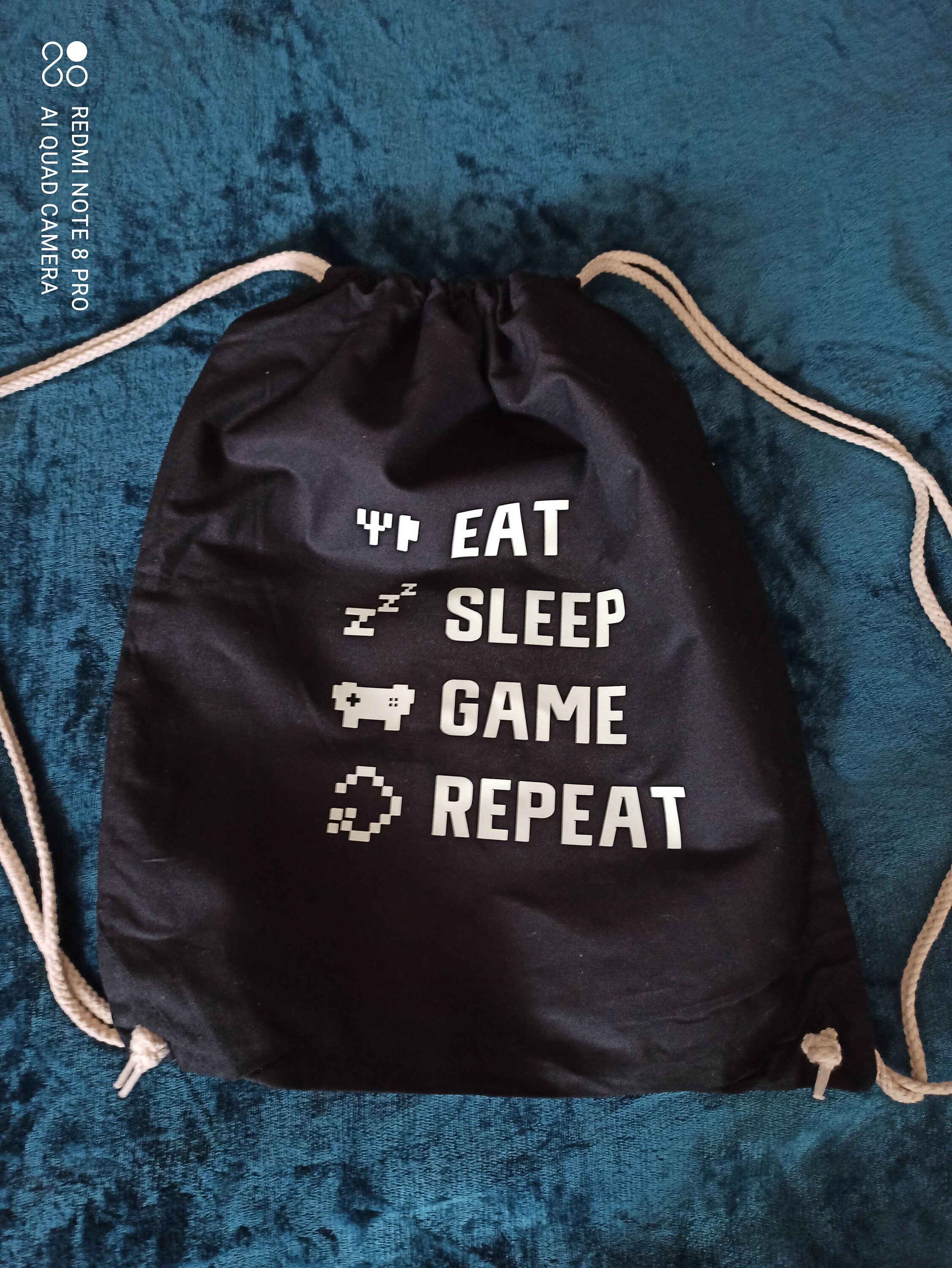 Cool Gym Bag Gymsack Sports Bag Motif Glows in the Dark Etsy UK