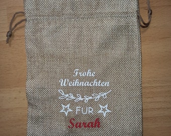 Jute Säckchen | Nikolaus Säckchen | Verpackung | personalisierbar | Geschenkidee