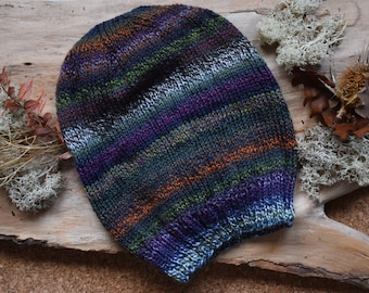 Beanie hat "MAGIC GARDEN"... wool with color gradient