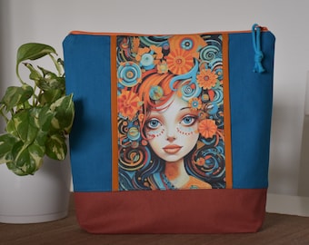 Project bag "DOLL III"... 27 x 26 x 6 cm