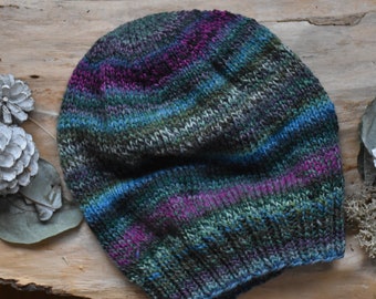 Beanie hat "MAGIC FOREST"... wool with color gradient