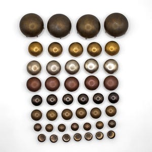 Round Dome Nailhead Studs, Round Flat Nailhead Spots , 20mm 12mm 9mm 6.5mm , Copper, Silver, Brass Studs ,Made in USA, 8 style options