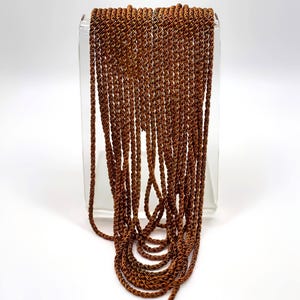 11ft Antique Copper Snake Chain Lot , Vintage Copper Rope Necklace Chain