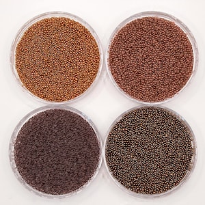 Earth Tone Micro Glass Caviar Beads ,Metallic Micro Bubble Ball Beads,No Hole Glass Bead,Micro Bead for Nail/Resin/Clay Art,Texture Building