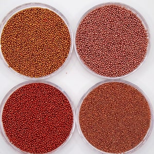 Micro Glass Caviar Beads ,Metallic Micro Bubble Ball Beads,No Hole Glass Bead, Red Micro Bead for Nail/Resin/Clay Art,Texture Building