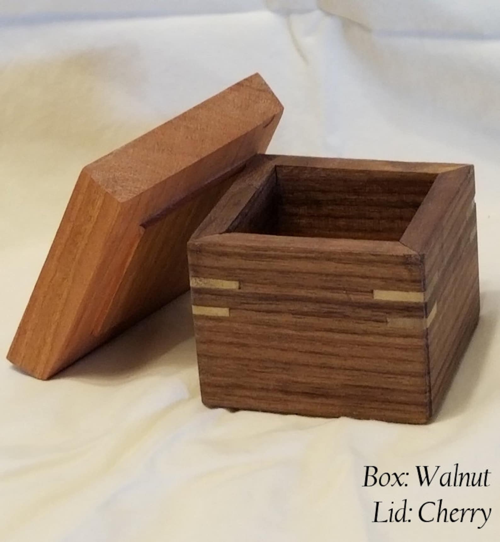 Beautiful Handmade Small Wooden Box With Removable Lid Etsy